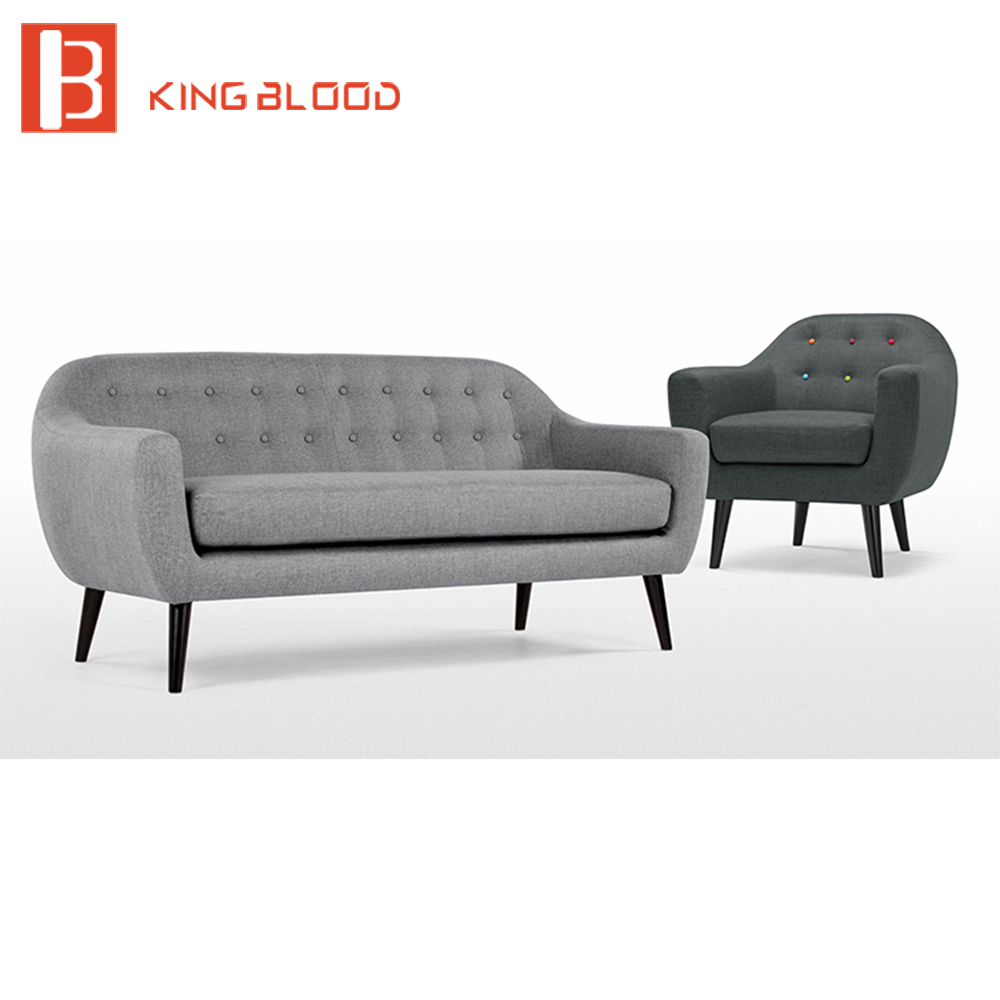 ׷ ÷ к긯 ǰ εǴ ٸ Ž /Grey Color fabric upholstery Wooden legs Sofa Designs for Living Room
